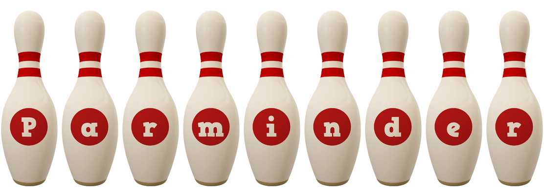 Parminder bowling-pin logo