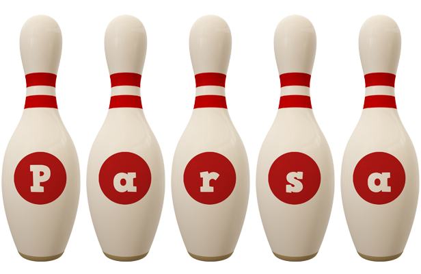 Parsa bowling-pin logo