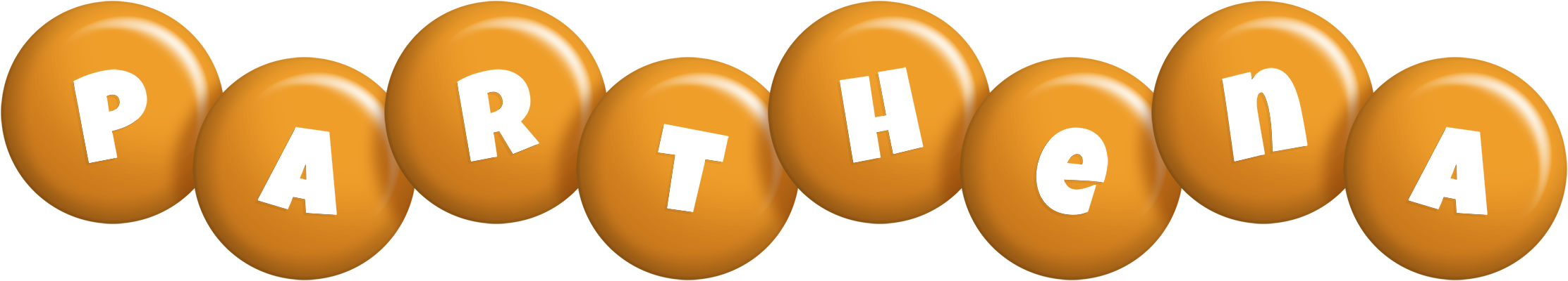 Parthena candy-orange logo
