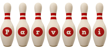 Parvani bowling-pin logo