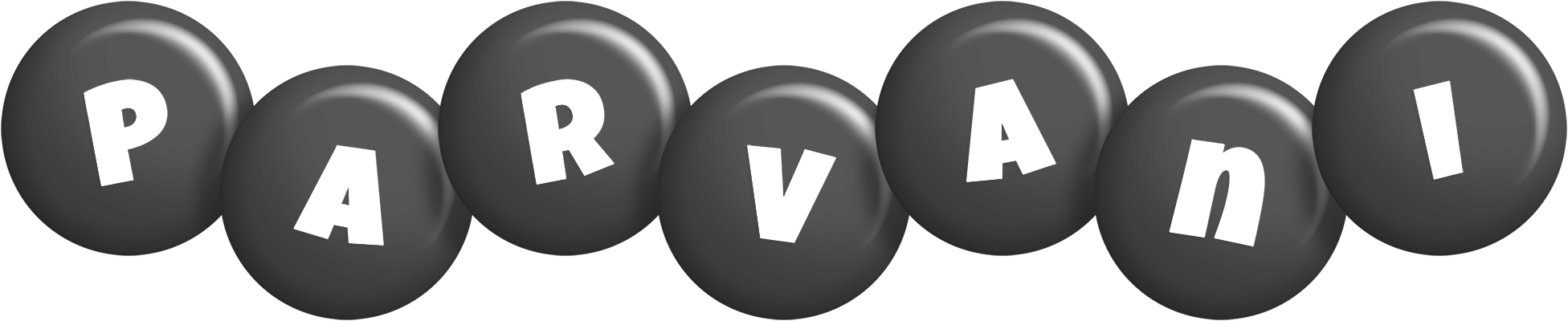 Parvani candy-black logo
