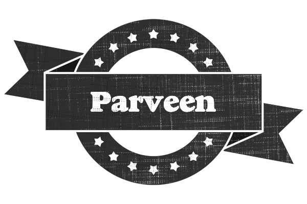 Parveen grunge logo