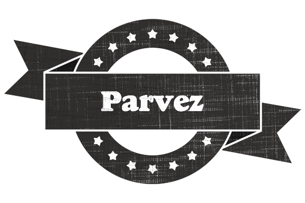 Parvez grunge logo