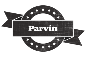 Parvin grunge logo