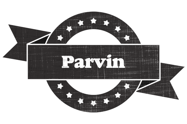 Parvin grunge logo