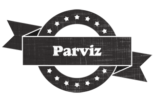 Parviz grunge logo