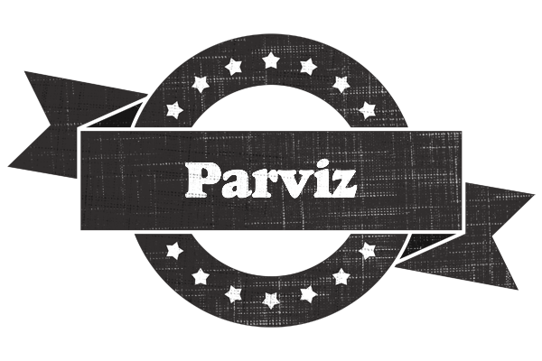 Parviz grunge logo