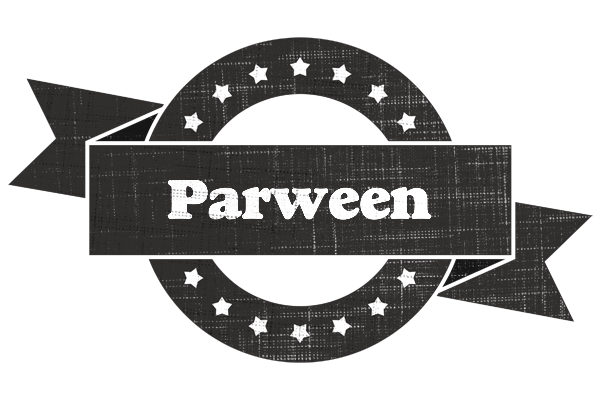 Parween grunge logo