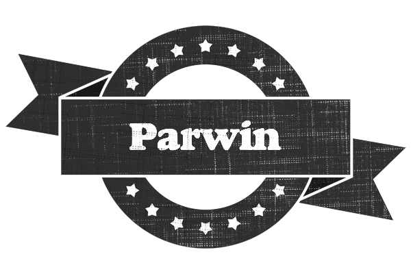 Parwin grunge logo
