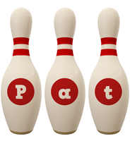 Pat bowling-pin logo