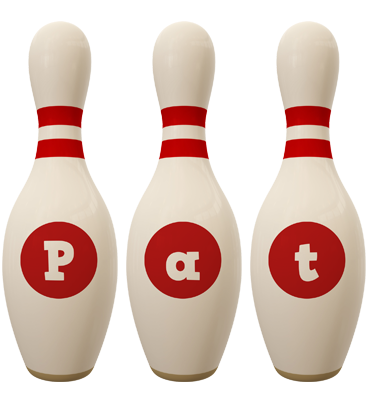 Pat bowling-pin logo