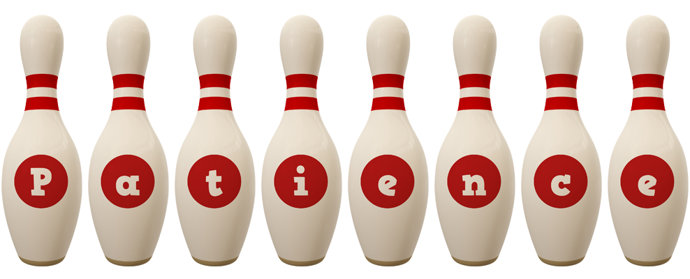 Patience bowling-pin logo