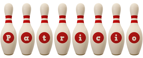 Patricio bowling-pin logo