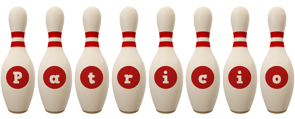 Patricio bowling-pin logo