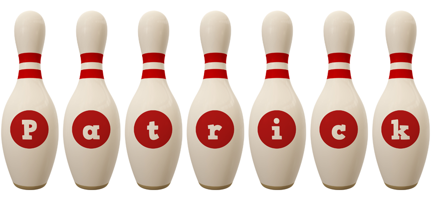 Patrick bowling-pin logo