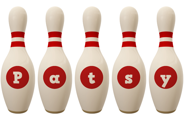 Patsy bowling-pin logo