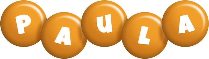 Paula candy-orange logo