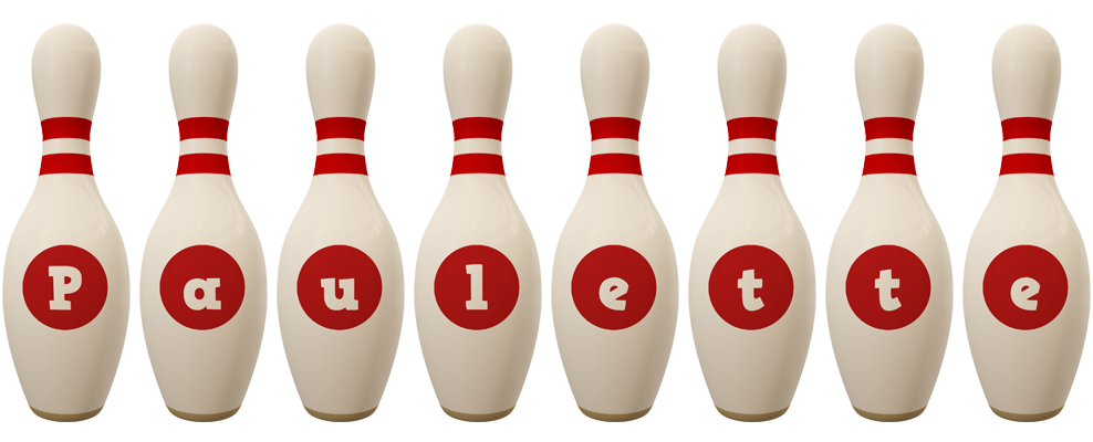 Paulette bowling-pin logo