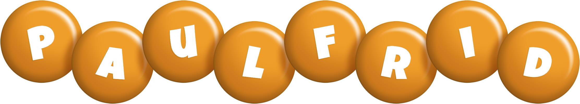 Paulfrid candy-orange logo