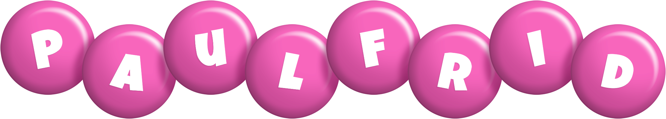 Paulfrid candy-pink logo