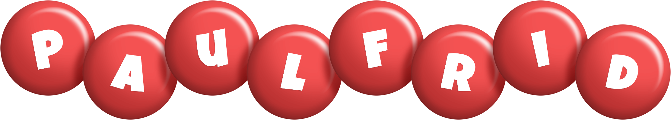 Paulfrid candy-red logo