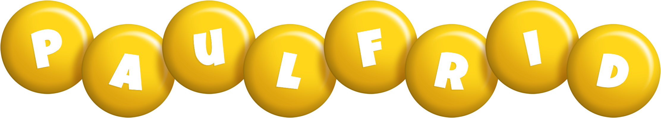 Paulfrid candy-yellow logo