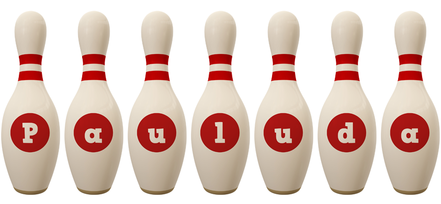 Pauluda bowling-pin logo