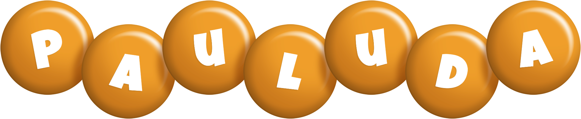Pauluda candy-orange logo
