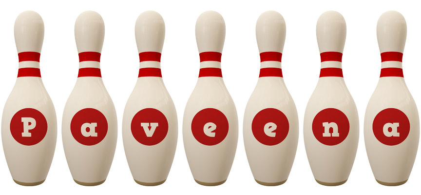 Paveena bowling-pin logo