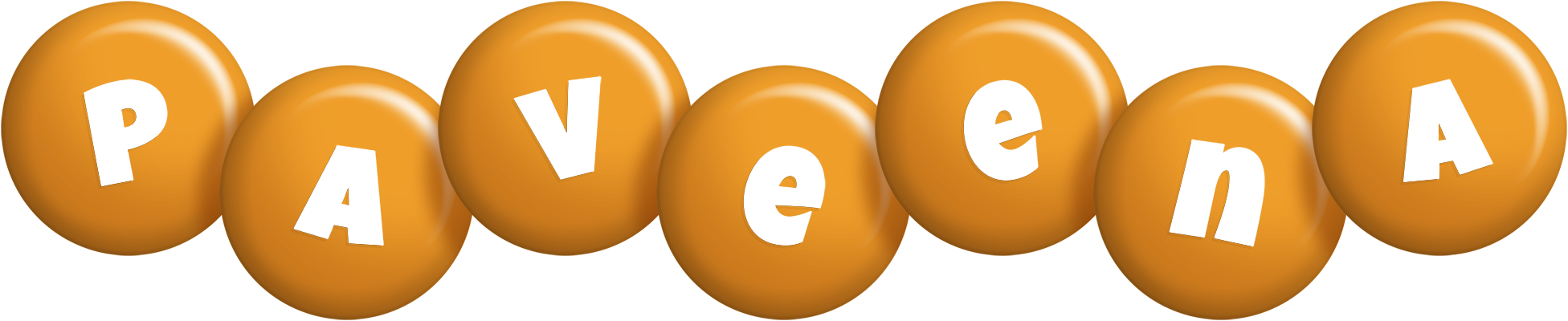 Paveena candy-orange logo