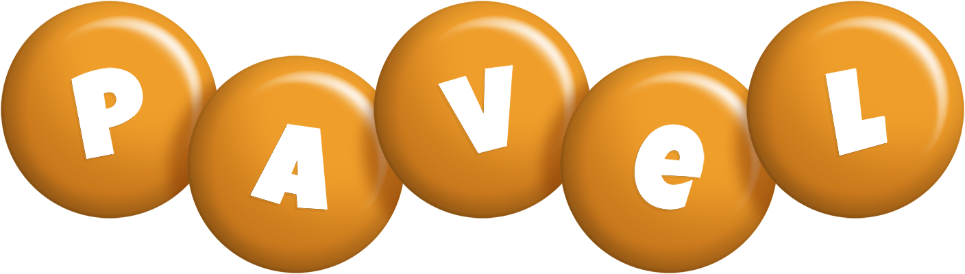 Pavel candy-orange logo