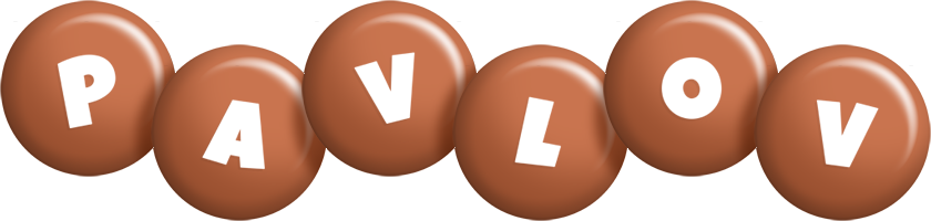 Pavlov candy-brown logo