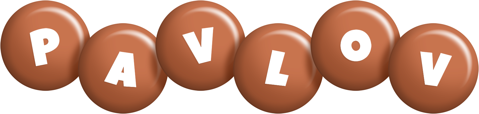 Pavlov candy-brown logo