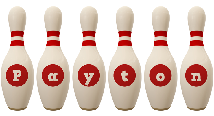 Payton bowling-pin logo