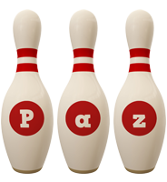 Paz bowling-pin logo