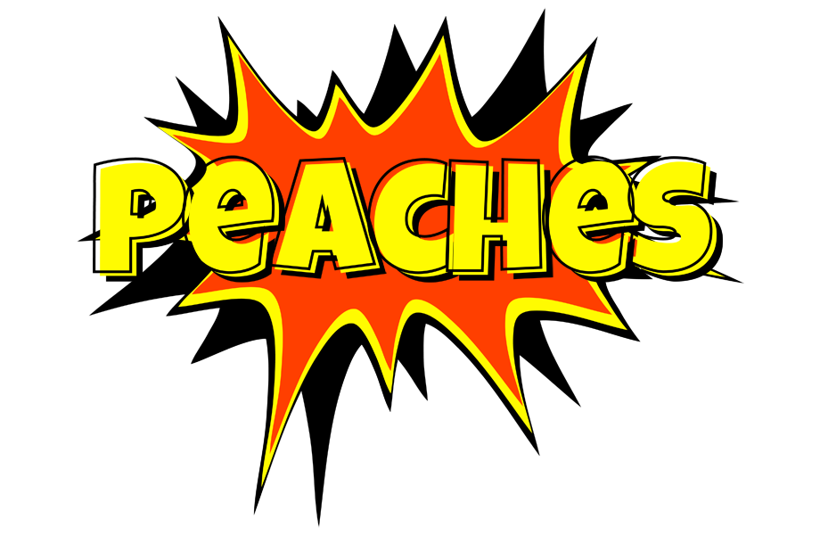 Peaches bazinga logo