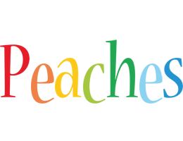 Peaches birthday logo