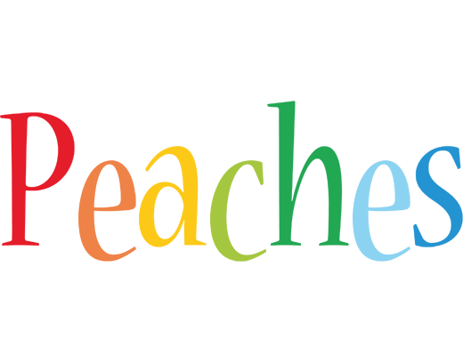 Peaches birthday logo