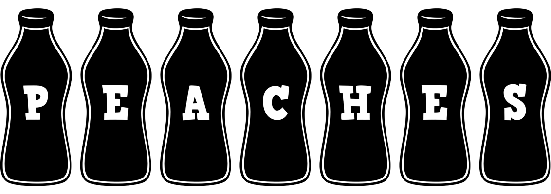 Peaches bottle logo