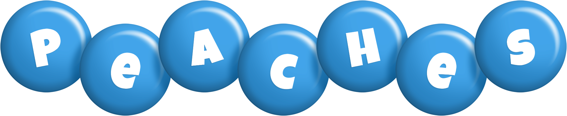 Peaches candy-blue logo