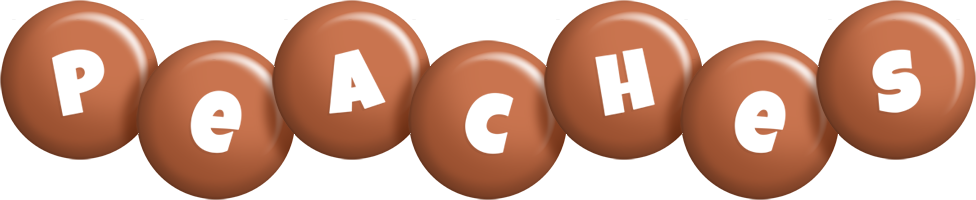 Peaches candy-brown logo