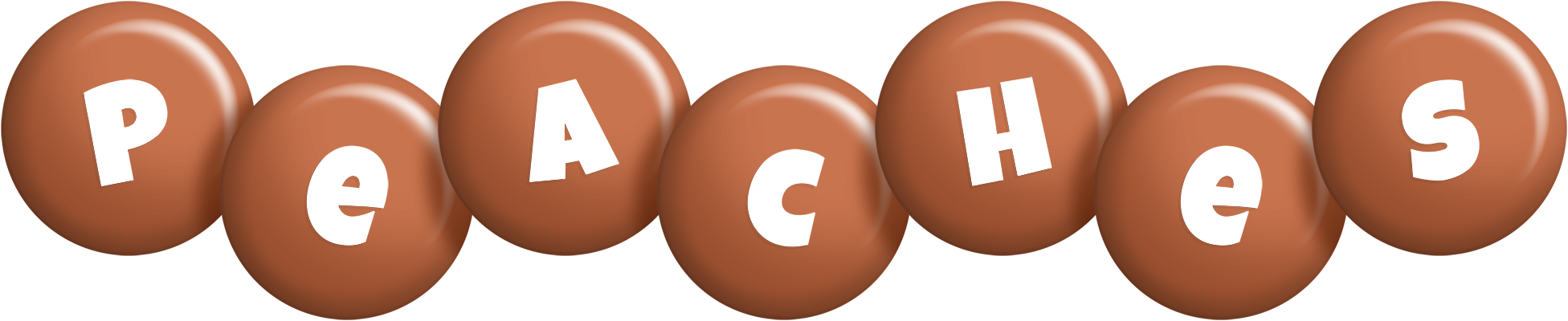 Peaches candy-brown logo