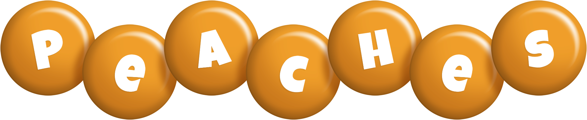 Peaches candy-orange logo