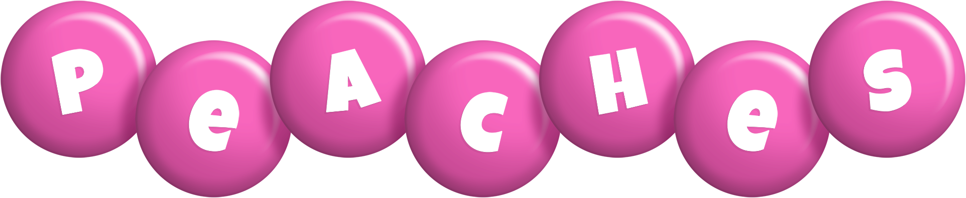 Peaches candy-pink logo