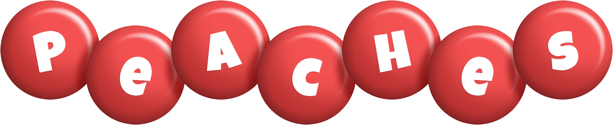 Peaches candy-red logo