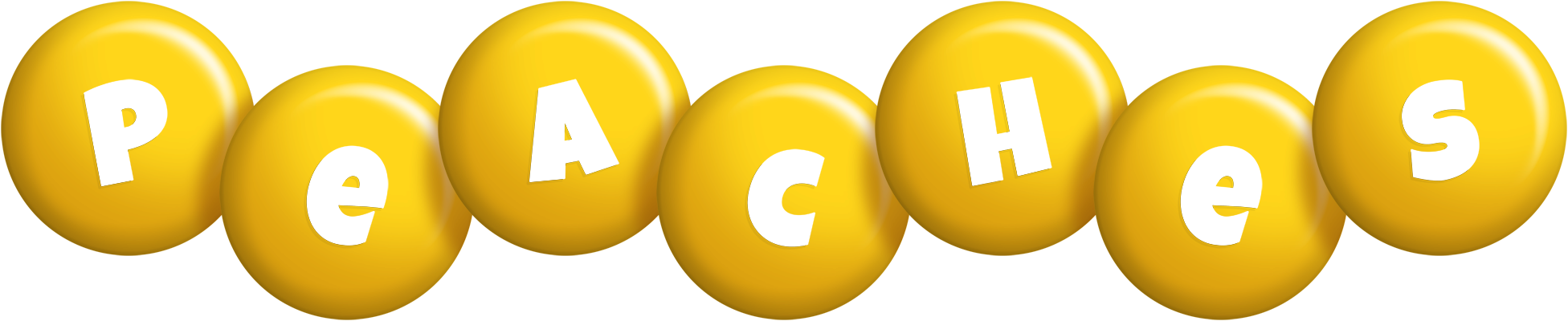 Peaches candy-yellow logo