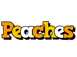 Peaches cartoon logo