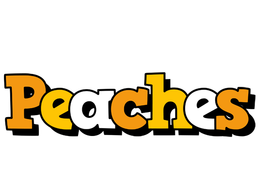 Peaches cartoon logo