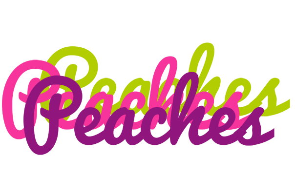 Peaches flowers logo