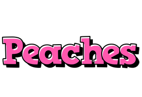 Peaches girlish logo